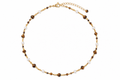 The Aurelia Strand — Tiger Eye & Pearl Necklace
