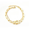 Double Layer Paperclip Bracelet