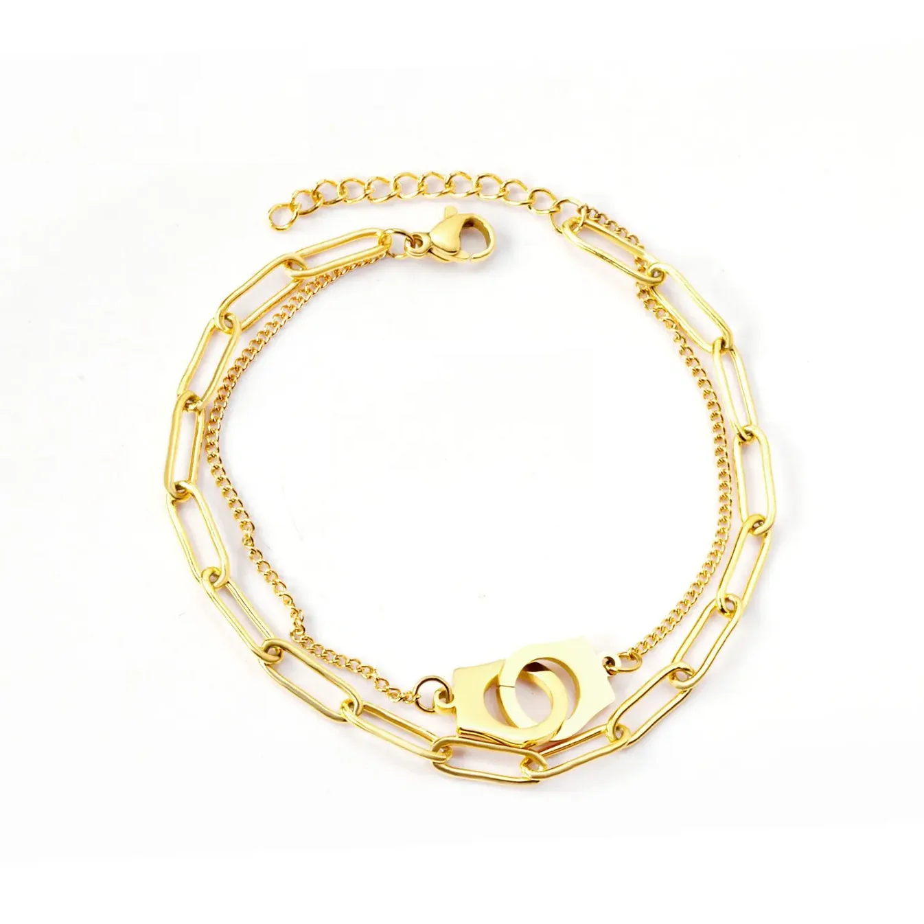 Double Layer Paperclip Bracelet